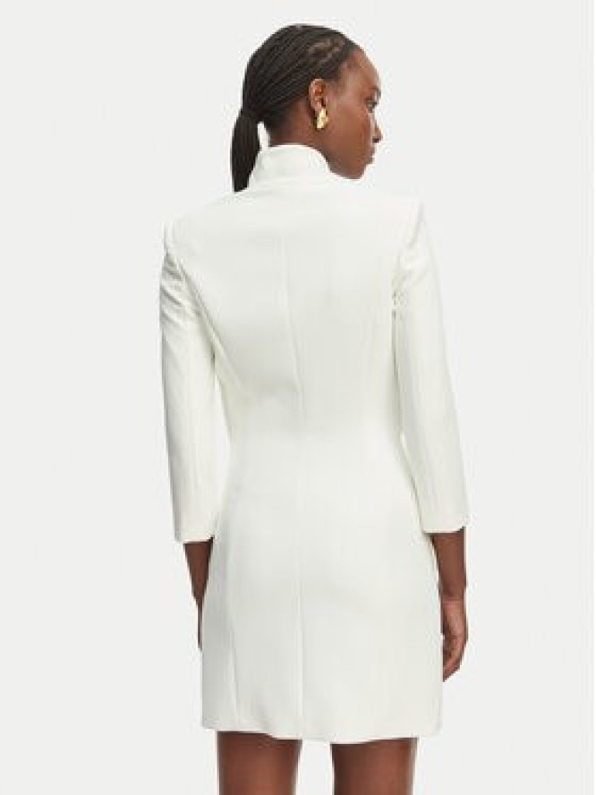 Elisabetta Franchi Sukienka koktajlowa AB-925-61E2-V450 Biały Regular Fit