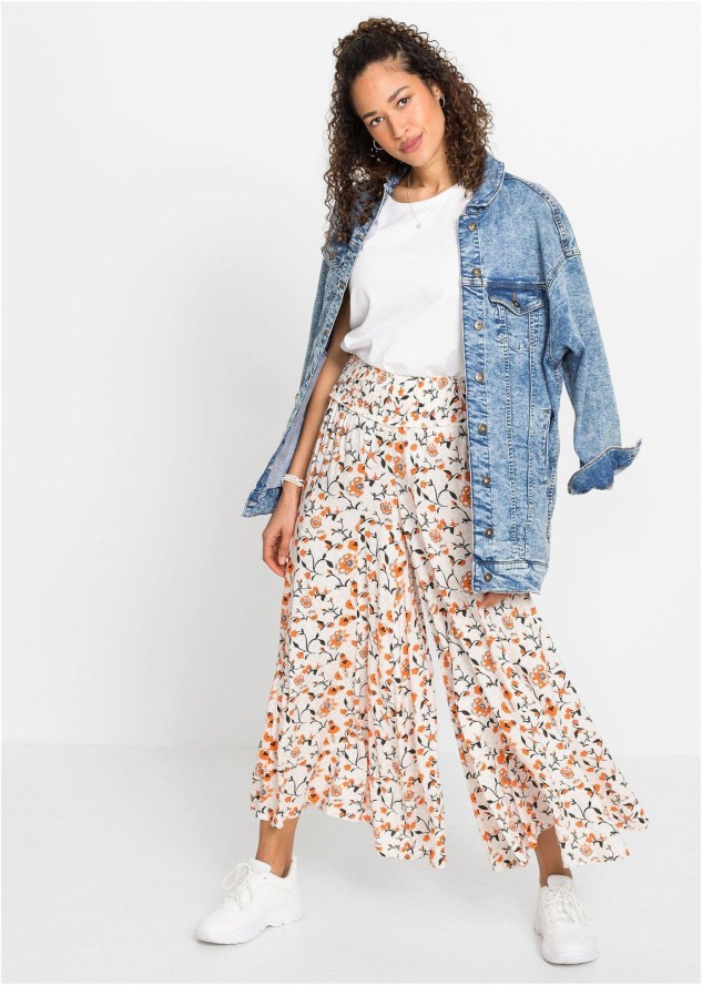 Spodnie palazzo z lejącej wiskozy