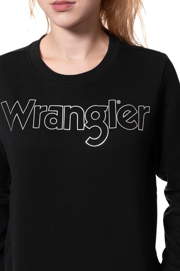 BLUZA WRANGLER DAMSKA CREW SWEAT BLACK W6079HY01 112130449