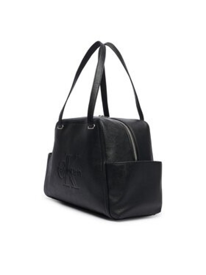 Calvin Klein Torebka Pockets Monologo Tote LV04F3689G Czarny