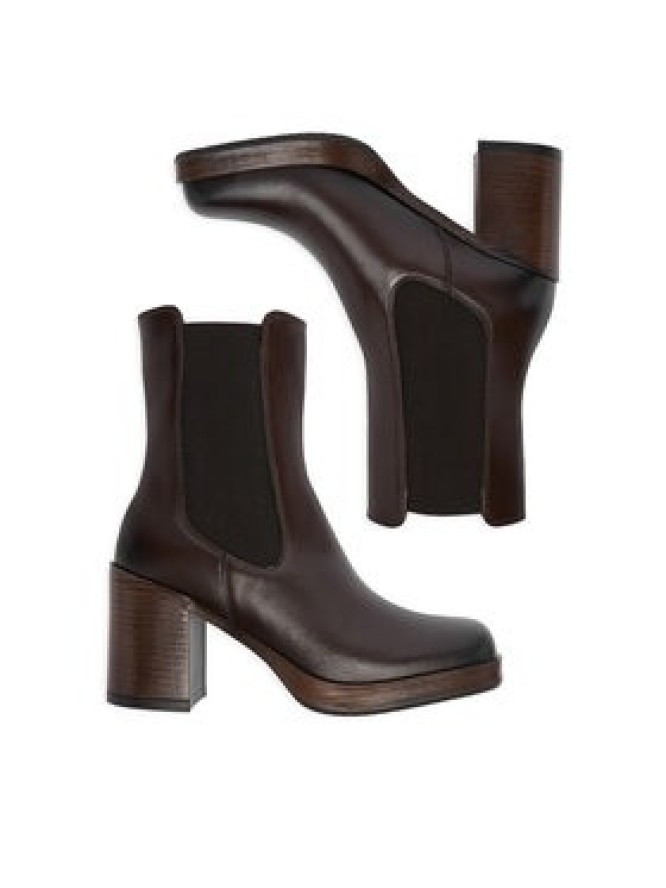 GINO ROSSI Botki C-27740PE-PLATEAU Brązowy ciemny