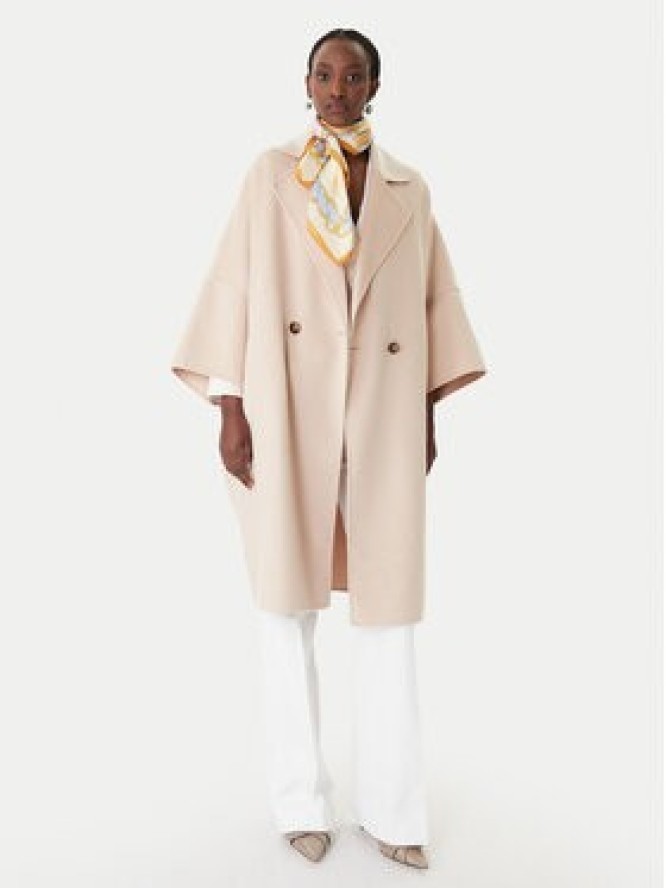 Marella Płaszcz wełniany Teca 2613011011 Beżowy Relaxed Fit