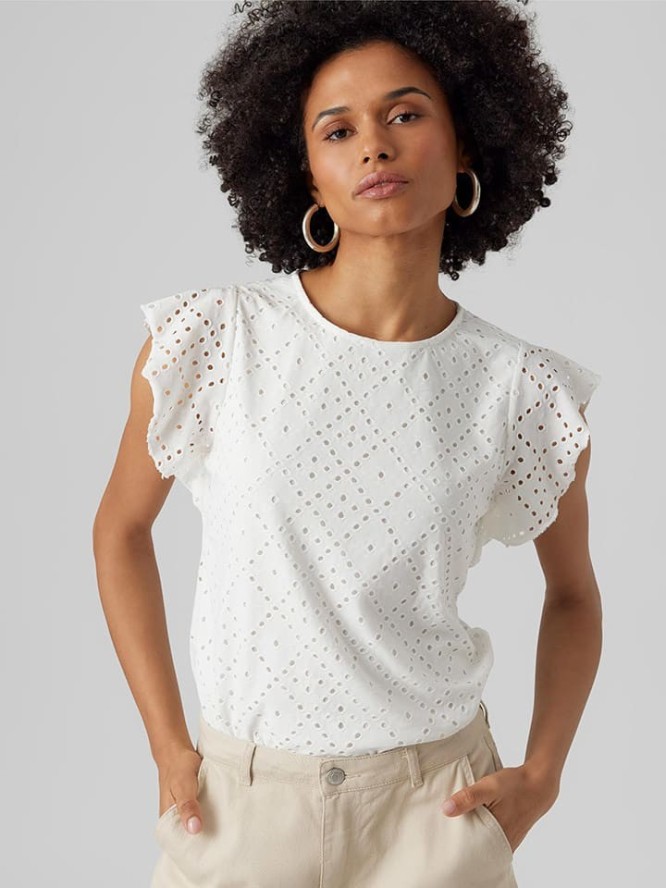 Vero Moda Koszulka "Tassa" w kolorze białym rozmiar: XL