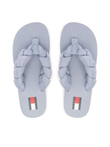 Tommy Jeans Japonki Braided Thong Beach Sandal EN0EN02877 Błękitny