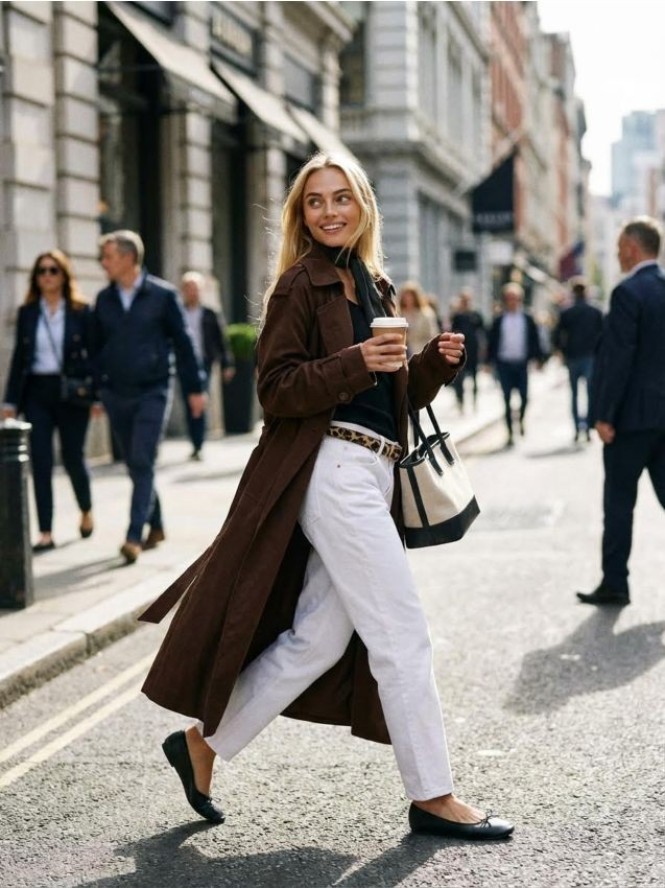 Prążkowany sweter z dekoltem V - czarny