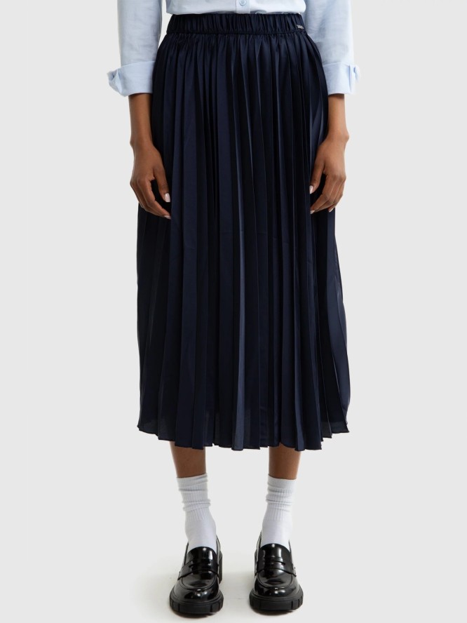 Spódnica damska midi plisowana granatowa Drumia 403