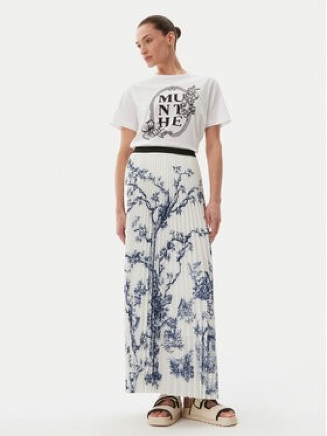 Munthe Spódnica plisowana Taulla 251121025123 Niebieski Regular Fit