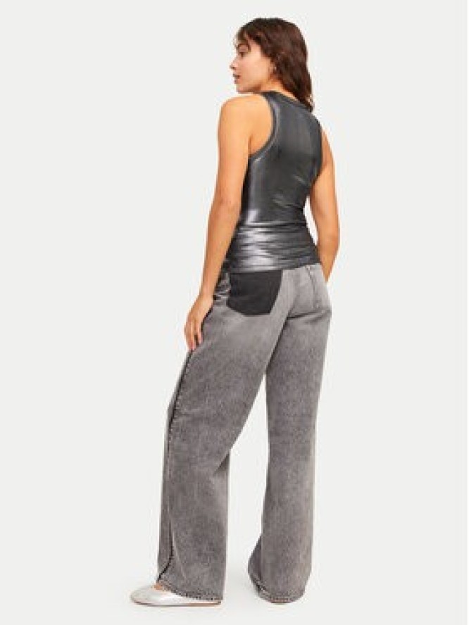 JJXX Top Forest 12266215 Srebrny Slim Fit