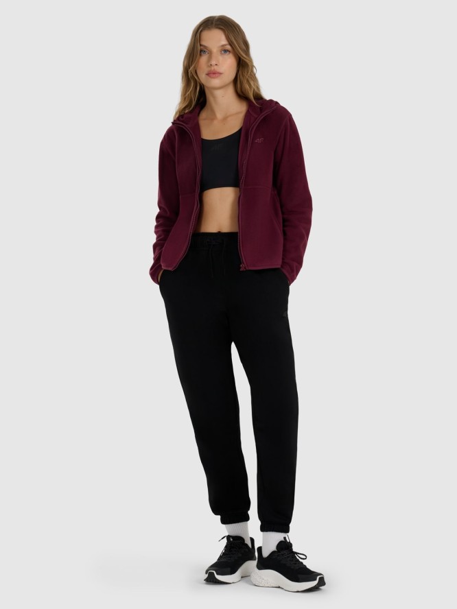 4F Polar regular z kapturem damski - czerwony S