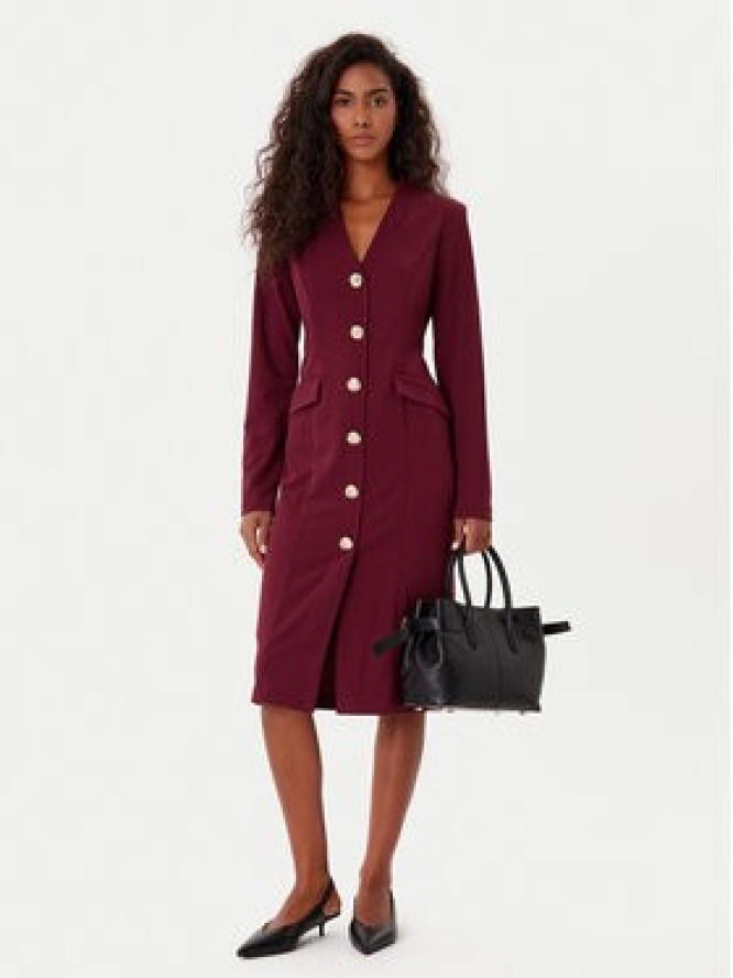 Joseph Ribkoff Sukienka koktajlowa 253072 Bordowy Regular Fit