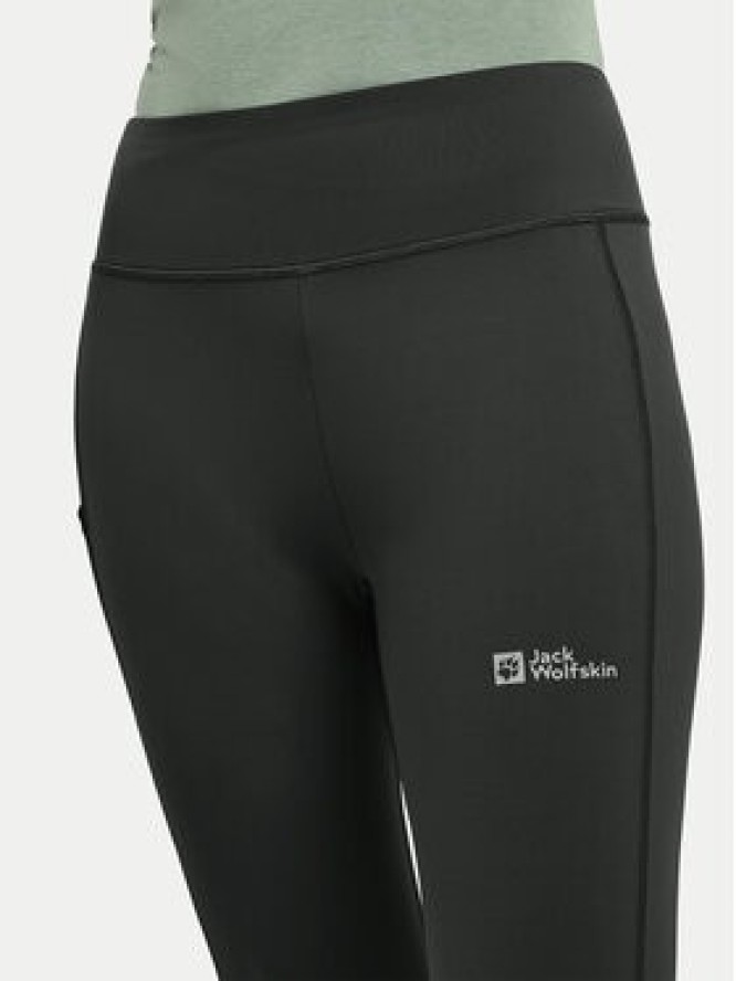 Jack Wolfskin Legginsy Klintal 1508901 Czarny Slim Fit
