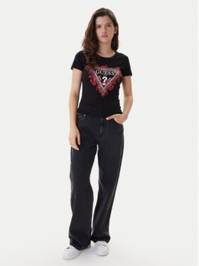 Guess T-Shirt W6RI23 J1314 Czarny Regular Fit