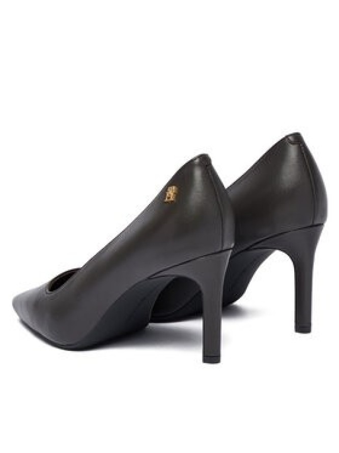 Tommy Hilfiger Czółenka Th Logo Lth Pump Slanted Hl FW0FW09008 Czarny