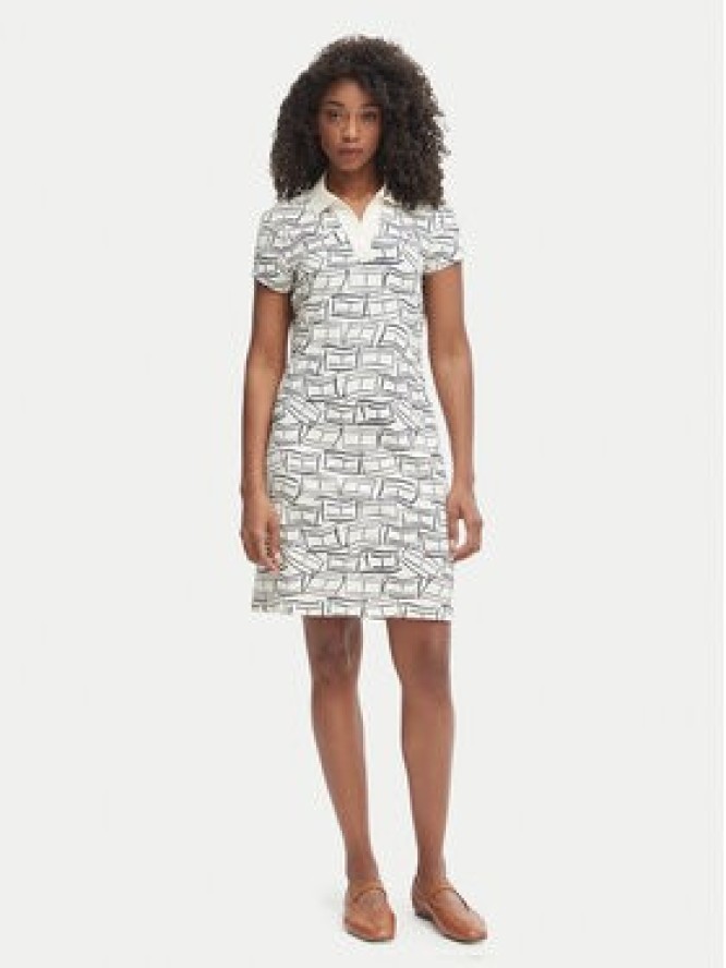 Tommy Hilfiger Sukienka codzienna 1985 Pique WW0WW49719 Beżowy jasny Regular Fit