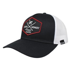 Czapka Trucker - 5 paneli / Recykling / Jeden rozmiar (Czarny/Biały)