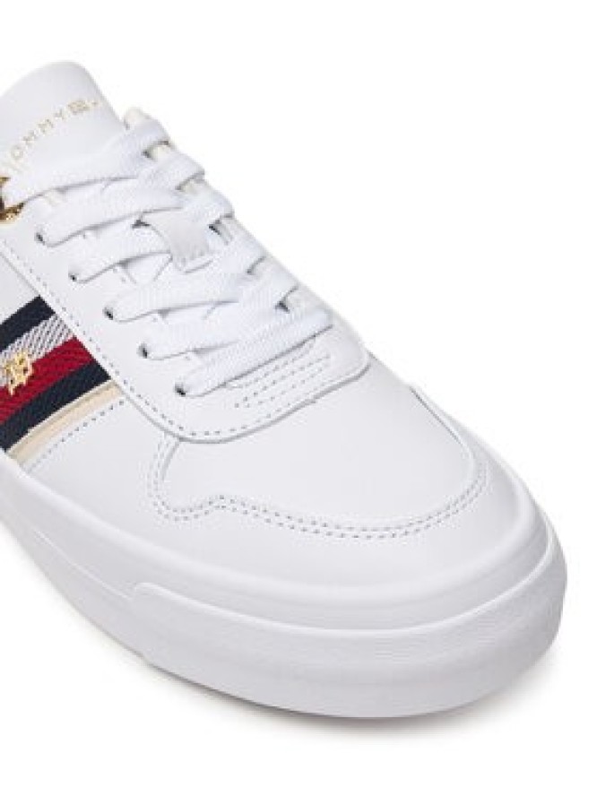 Tommy Hilfiger Sneakersy Th Platform Vulc Leather FW0FW09603 Biały