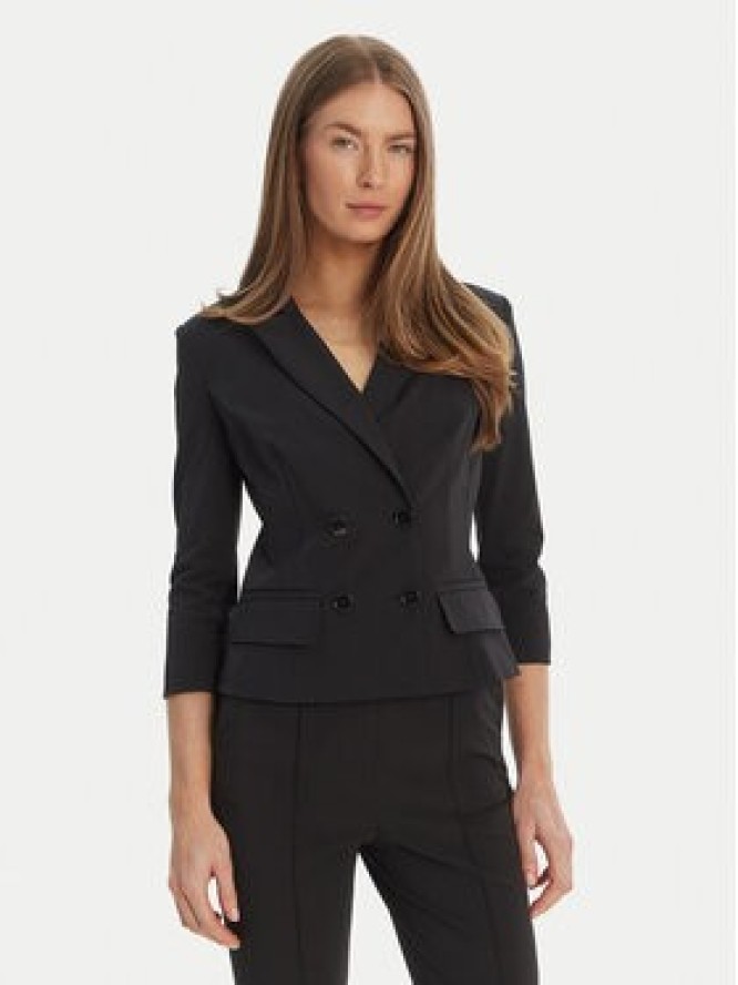 Elisabetta Franchi Marynarka GI-224-61E2-V590 Czarny Regular Fit