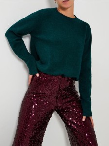 Sweter basic - zielony