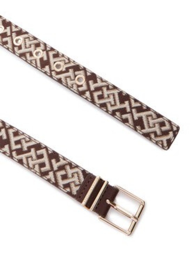 Tommy Hilfiger Pasek Th Square 2.5 Jacquard AW0AW18894 Brązowy