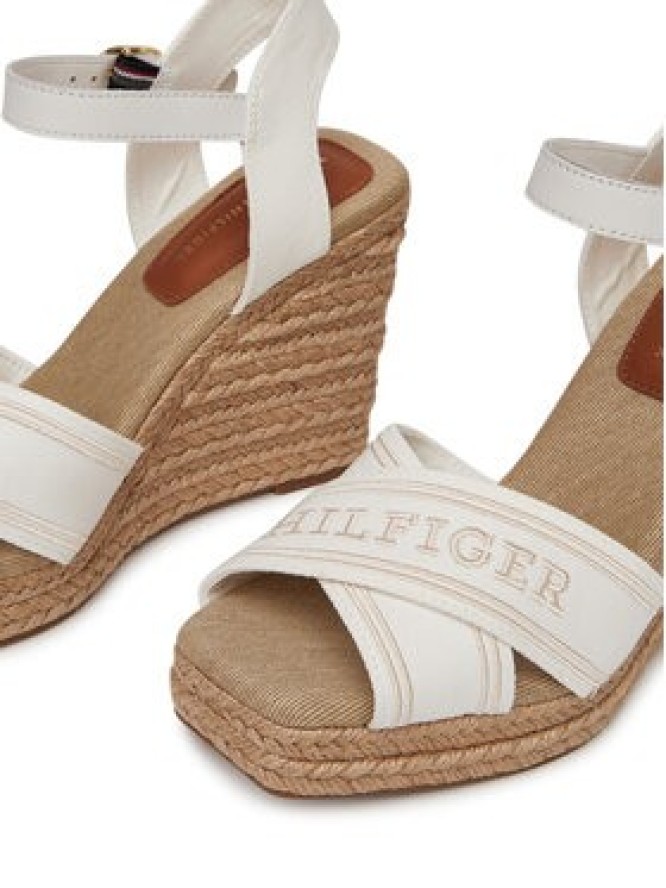 Tommy Hilfiger Espadryle Tommy Hilfiger Espad High Wedge FW0FW08668 Écru