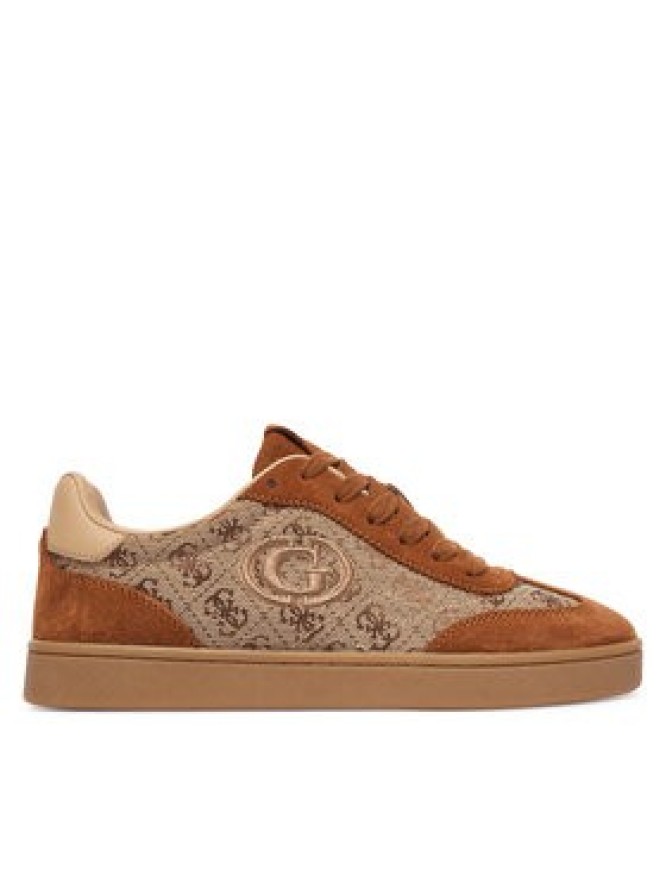 Guess Sneakersy FLTJAC LEA12 Brązowy