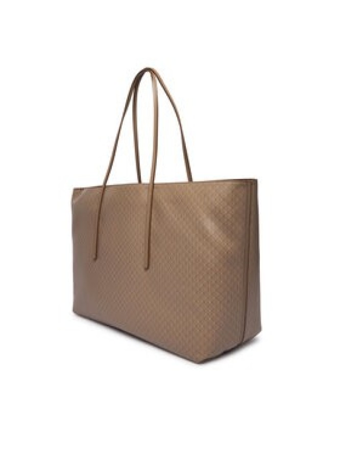 Calvin Klein Torebka Emblem Aop Large Tote W/ Pouch LV04F3364G Beżowy