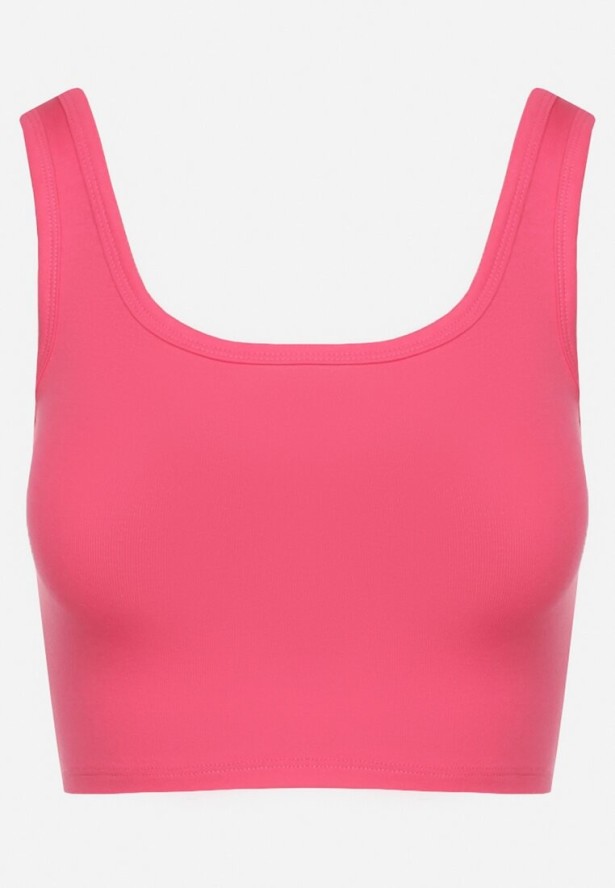 Różowy Top z Bawełny o Krótkim Kroju Nusoviel