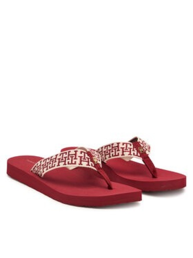 Tommy Hilfiger Japonki Corportate Sandal FW0FW09610 Czerwony