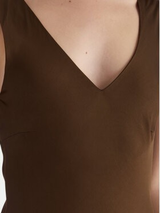 ViCOLO Sukienka koktajlowa TF0247 Brązowy Regular Fit