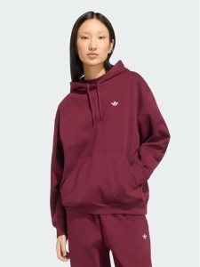 adidas Bluza Essentials Oversized Fleece Hoodie KT2274 Bordowy Regular Fit