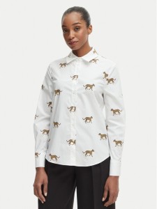 LOLA CASADEMUNT Koszula LS2615059 Biały Regular Fit