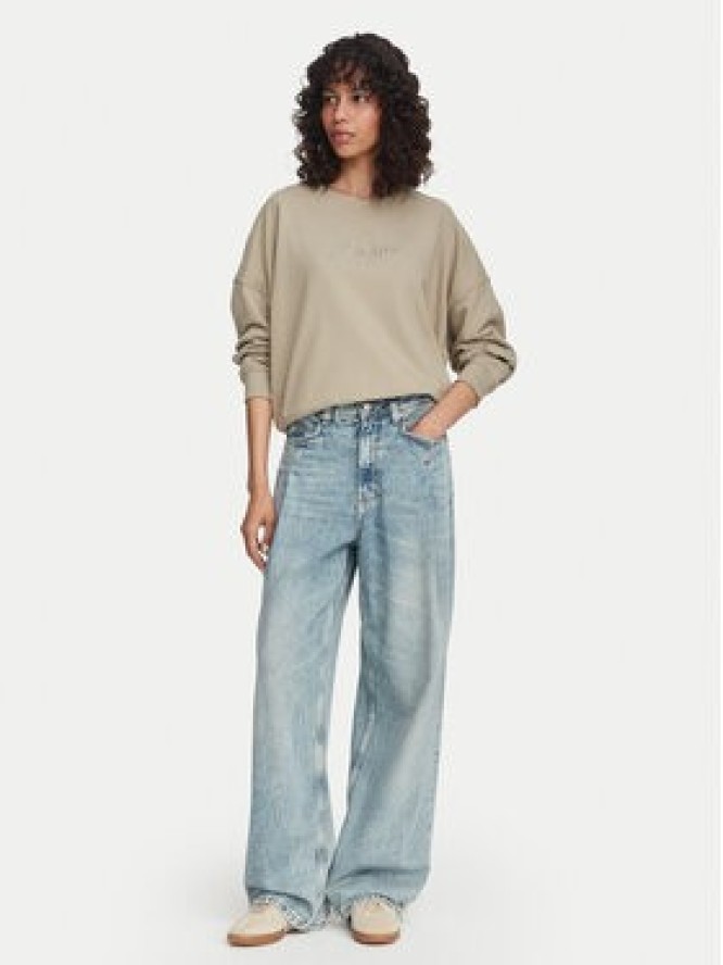 BOSS Bluza C_Ever_5 50565446 Beżowy ciemny Oversize