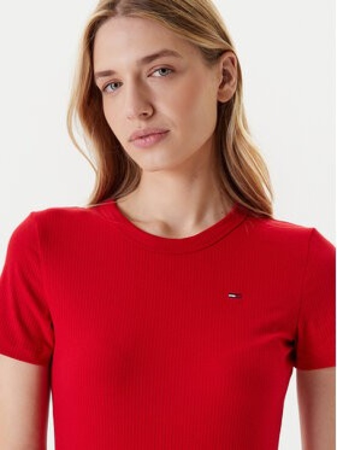 Tommy Jeans Sukienka codzienna DW0DW19721 Czerwony Slim Fit