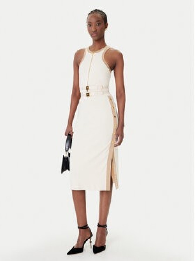 Elisabetta Franchi Spódnica midi GK-27S-61E2-V340 Beżowy Regular Fit