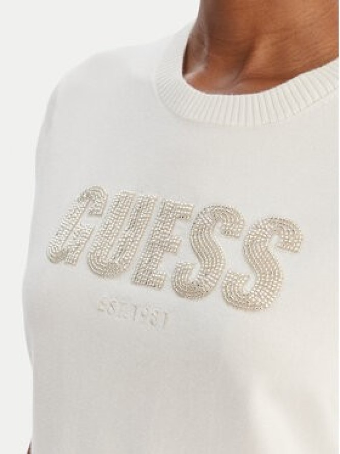 Guess Sweter W6RR47 Z2NQ2 Écru Regular Fit