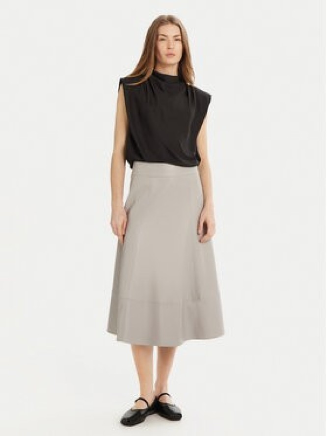 Max Mara Leisure Spódnica z imitacji skóry Marzia 2516771027 Szary Regular Fit