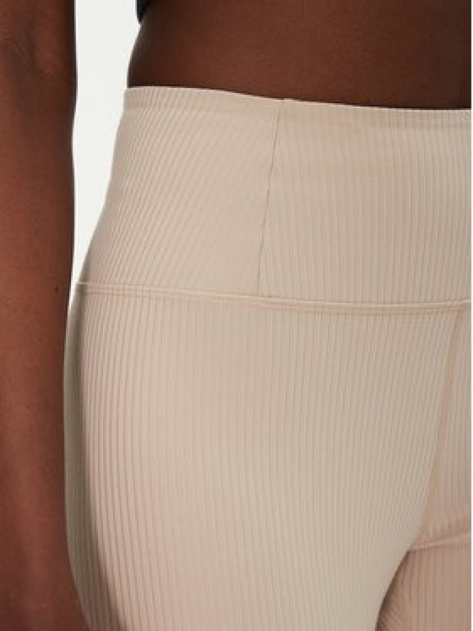 Girlfriend Collective Legginsy Rib High-Rise 4034 Beżowy Slim Fit