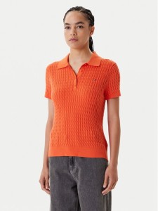 Tommy Hilfiger Sweter Fine WW0WW41474 Pomarańczowy Regular Fit