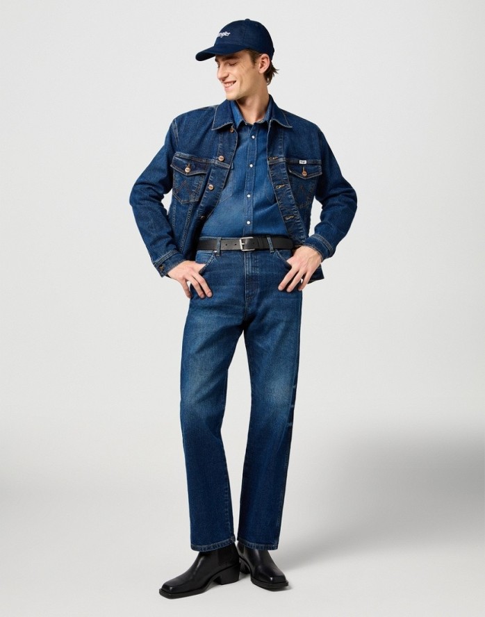 MESKI PASEK WRANGLER ROLLER BUCKLE BELT BLACK 112365297