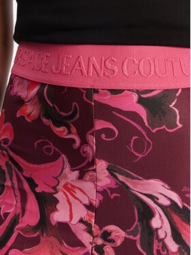 Versace Jeans Couture Legginsy 79HAC101 JS501 Różowy Slim Fit