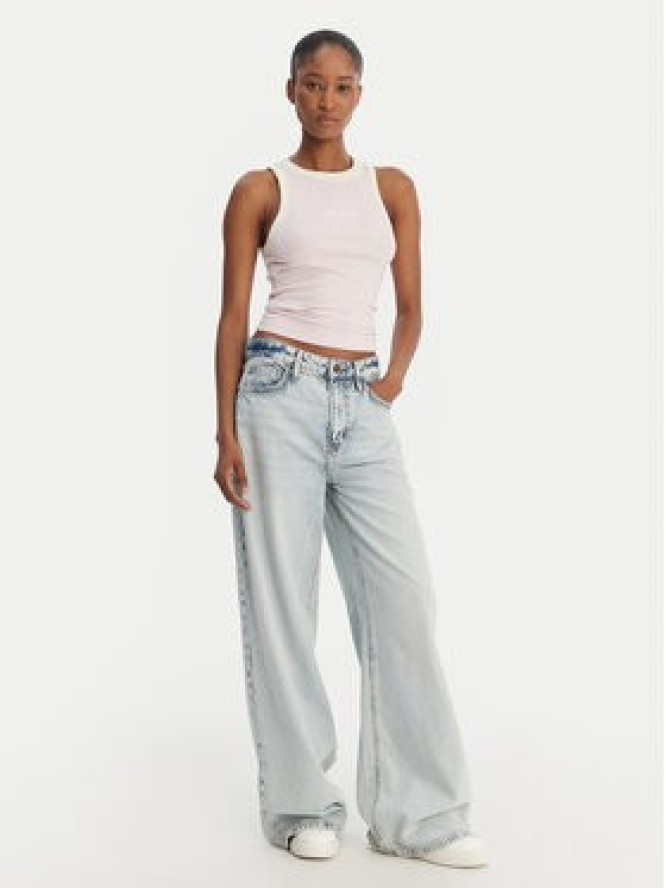 Guess Jeans Top W6GPZ8 KF641 Różowy Slim Fit