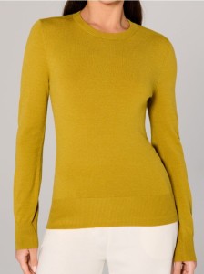 Sweter w stylu basic - zielony