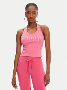 Juicy Couture Top Tied JCWCT125306 Różowy Slim Fit