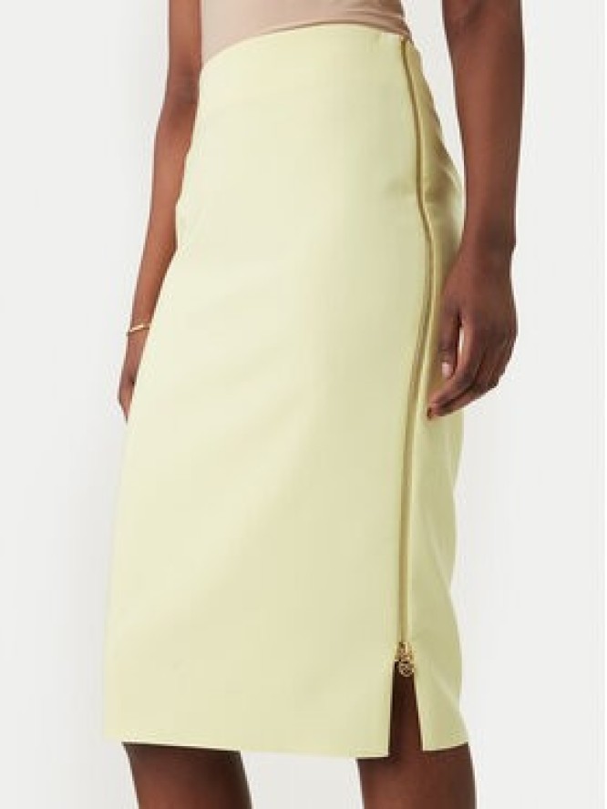 Rinascimento Spódnica ołówkowa CFC0127985003 Żółty Slim Fit