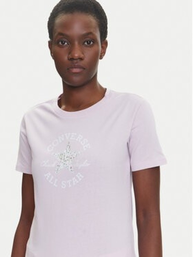 Converse T-Shirt Floral Chuck Taylor 10027751-A03 Różowy Regular Fit