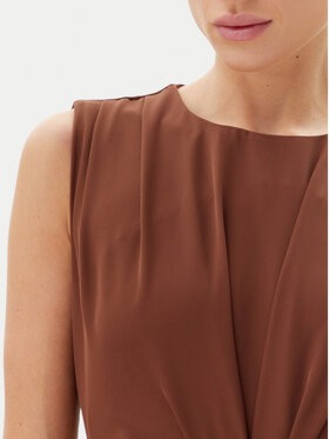 Haveone Sukienka wieczorowa AFS-N029 Brązowy Regular Fit