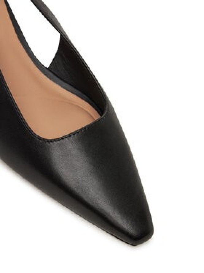 Tommy Hilfiger Czółenka Squared Toe Kitten Slingback FW0FW08711 Czarny