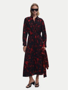 Desigual Sukienka koszulowa Plisado 25WWVW16 Czerwony Regular Fit