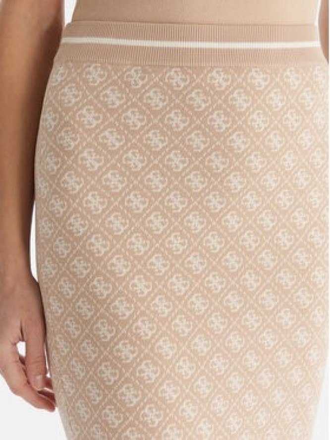 Guess Spódnica ołówkowa W4BD53 Z37K0 Beżowy Regular Fit