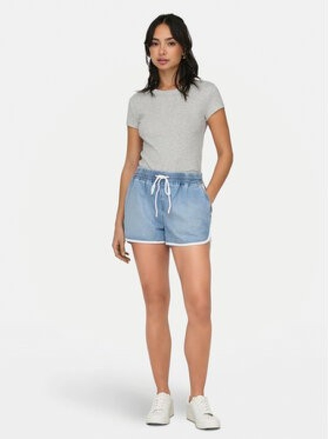 ONLY T-Shirt Elina 15320229 Szary Slim Fit